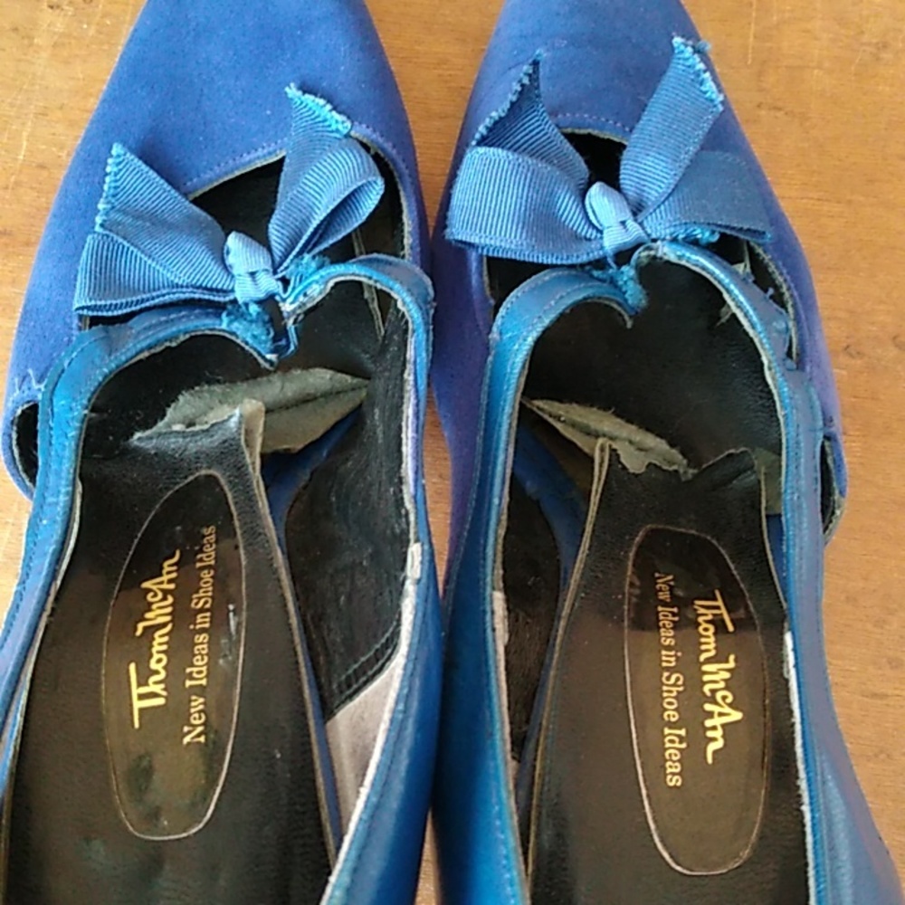 VTG Thom McAn Leather & Suede High Heels 50s/60s - Picture 10 of 12